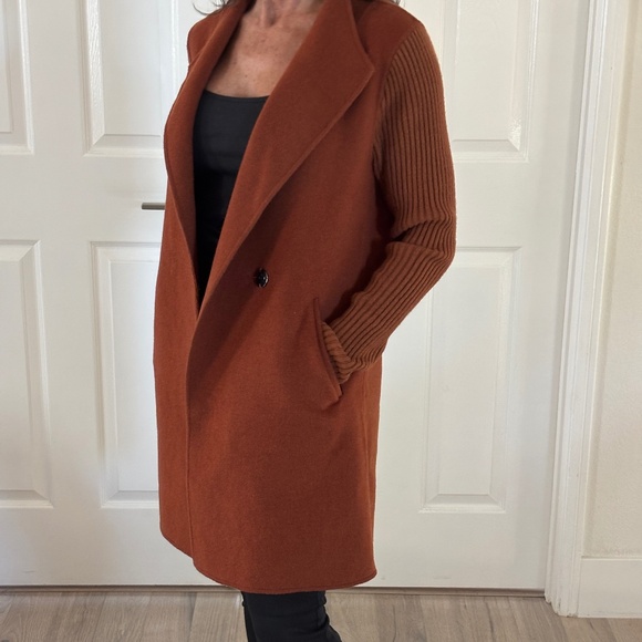 Kenneth Cole New York Jackets & Blazers - 🍁HP🍁 Kenneth Cole New York Wool Jacket - Chestnut Brown/Burnt Orange PXS
